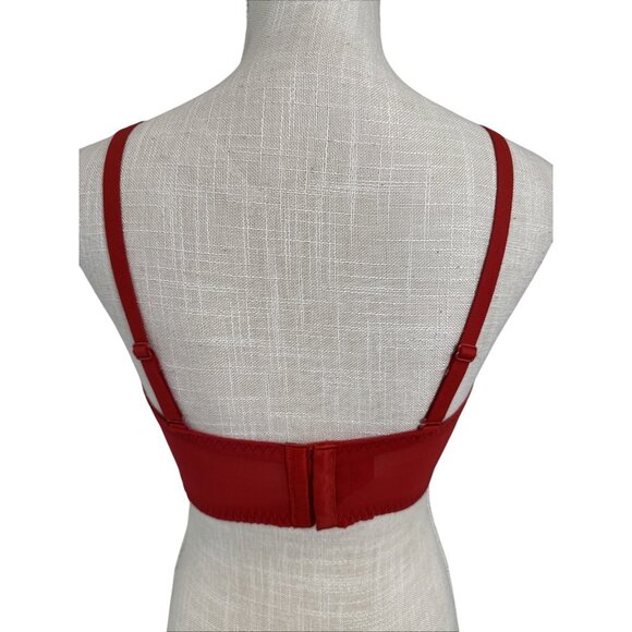 Maidenform Red Lace Bra With Versatile Detachable Straps 36D - Picture 3 of 6
